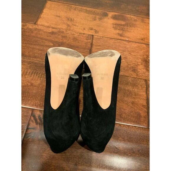Plenty by Tracy Reese Black Suede Heels, Size 8 (US) 38 (EUR) - Picture 7 of 9